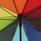 Зонт - трость полуавтоматический «Смайл», 10 спиц, R = 57 см, разноцветный - Фото 3