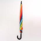 Зонт - трость полуавтоматический «Смайл», 10 спиц, R = 57 см, разноцветный - Фото 5