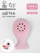 Щётка для умывания «Кит», силиконовая и поролоновая, 9.8 см, МИКС - Фото 1