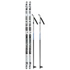Комплект лыжный: пластиковые лыжи 150 см без насечек, стеклопластиковые палки 110 см, крепления NNN, цвета МИКС - Фото 11