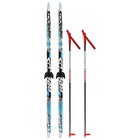 Комплект лыжный: пластиковые лыжи 150 см с насечкой, стеклопластиковые палки 110 см, крепления NN75 мм, цвета МИКС - Фото 11