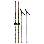 Комплект лыжный: пластиковые лыжи 150 см с насечкой, стеклопластиковые палки 110 см, крепления NN75 мм, МИКС - Фото 19