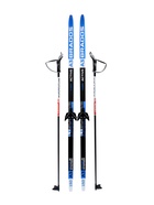 Комплект лыжный: пластиковые лыжи 150 см с насечкой, стеклопластиковые палки 110 см, крепления NN75 мм, МИКС - Фото 7