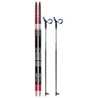 Комплект лыжный: пластиковые лыжи 160 см без насечек, стеклопластиковые палки 120 см, крепления NNN, цвета МИКС - Фото 12