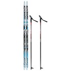 Комплект лыжный: пластиковые лыжи 160 см без насечек, стеклопластиковые палки 120 см, крепления NNN, цвета МИКС - Фото 13