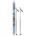 Комплект лыжный: пластиковые лыжи 160 см без насечек, стеклопластиковые палки 120 см, крепления NNN, цвета МИКС - Фото 14
