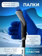 Комплект лыжный: пластиковые лыжи 180 см без насечек, стеклопластиковые палки 140 см, крепления NNN, цвета МИКС - Фото 4