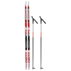 Комплект лыжный: пластиковые лыжи 170 см с насечкой, стеклопластиковые палки 130 см, крепления NNN, цвета МИКС - Фото 11