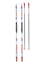 Комплект лыжный: пластиковые лыжи 200 см без насечек, стеклопластиковые палки 160 см, крепления NNN, цвета МИКС - Фото 19