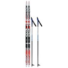 Комплект лыжный: пластиковые лыжи 150 см с насечкой, стеклопластиковые палки 110 см, крепления NNN, цвета МИКС - Фото 13