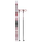 Комплект лыжный: пластиковые лыжи 190 см с насечкой, стеклопластиковые палки 150 см, крепления SNS, цвета МИКС - Фото 12