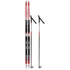 Комплект лыжный: пластиковые лыжи 160 см с насечкой, стеклопластиковые палки 120 см, крепления SNS, цвета МИКС - Фото 17