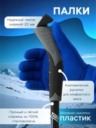 Комплект лыжный: пластиковые лыжи 160 см с насечкой, стеклопластиковые палки 120 см, крепления SNS, цвета МИКС - Фото 4