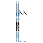 Комплект лыжный: пластиковые лыжи 150 см с насечкой, стеклопластиковые палки 110 см, крепления SNS, цвета МИКС - Фото 15