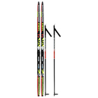 Комплект лыжный: пластиковые лыжи 150 см с насечкой, стеклопластиковые палки 110 см, крепления SNS, цвета МИКС - Фото 16