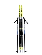 Комплект лыжный: пластиковые лыжи 150 см с насечкой, стеклопластиковые палки 110 см, крепления SNS, цвета МИКС - Фото 7