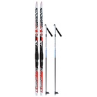 Комплект лыжный: пластиковые лыжи 150 см с насечкой, стеклопластиковые палки 110 см, крепления SNS, цвета МИКС - Фото 8