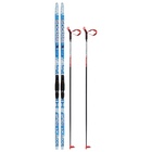 Комплект лыжный: пластиковые лыжи 200 см без насечек, стеклопластиковые палки 160 см, крепления SNS, цвета МИКС - Фото 12