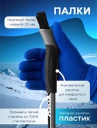 Комплект лыжный: пластиковые лыжи 200 см без насечек, стеклопластиковые палки 160 см, крепления SNS, цвета МИКС - Фото 4