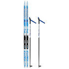 Комплект лыжный: пластиковые лыжи 160 см без насечек, стеклопластиковые палки 120 см, крепления SNS, цвета МИКС - Фото 14