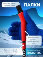 Комплект лыжный: пластиковые лыжи 160 см без насечек, стеклопластиковые палки 120 см, крепления SNS, цвета МИКС - Фото 4