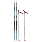 Комплект лыжный: пластиковые лыжи 160 см без насечек, стеклопластиковые палки 120 см, крепления SNS, цвета МИКС - Фото 6