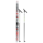 Комплект лыжный: пластиковые лыжи 185 см с насечкой, стеклопластиковые палки 145 см, крепления NNN, цвета МИКС - Фото 17