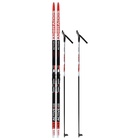 Комплект лыжный: пластиковые лыжи 185 см с насечкой, стеклопластиковые палки 145 см, крепления NNN, цвета МИКС - Фото 17