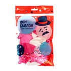 Шар латексный 12" «С днём рождения! Котёнок принцесса», кристалл, 2-сторонний, набор 25 шт., МИКС - фото 21279079