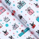 Бумага упаковочная «Подарок», глянец, 40×60 см - Фото 3