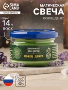 Эко-свеча магическая «Ловец денег», из натурального воска, 7×5 см - Фото 1