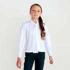 Школьная блузка для девочки, цвет белый, рост 122 см - фото 26622158