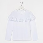 Школьная блузка для девочки, цвет белый, рост 122 см - Фото 4