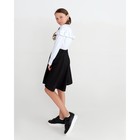 Школьная блузка для девочки, цвет белый, рост 128 см - Фото 3