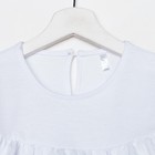 Школьная блузка для девочки, цвет белый, рост 128 см - Фото 5
