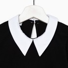 Школьная блузка для девочки, цвет чёрный/белый, рост 122 см - Фото 7