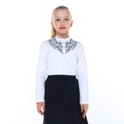 Школьная блузка для девочки, цвет белый, рост 122 см - фото 318536263