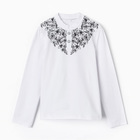 Школьная блузка для девочки, цвет белый, рост 134 см - Фото 6