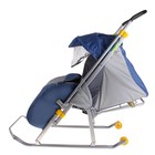 Санки-коляска «Ника детям 4», с колесом, цвет синий - Фото 2