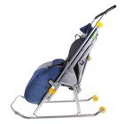 Санки-коляска «Ника детям 4», с колесом, цвет синий - Фото 3