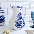 Кувшин фарфор «Аннушка», 1.5 л, 20.5 см, гжель - Фото 7