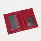 Кошелёк без застёжки, отдел для паспорта, цвет бордовый - Фото 3