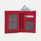 Кошелёк без застёжки, отдел для паспорта, цвет бордовый - Фото 6