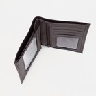 Кошелёк без застёжки, отдел для паспорта, цвет тёмно-коричневый - Фото 6