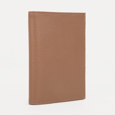 Кошелёк без застёжки, отдел для паспорта, цвет бежевый
