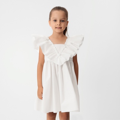 Платье для девочки KAFTAN «Бабочка», белое, рост 110-116 см