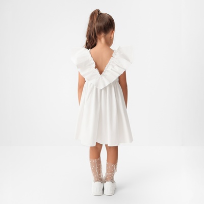 Платье для девочки KAFTAN «Бабочка», белое, рост 110-116 см