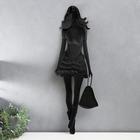 Сувенир полистоун настенный декор "Девушка в маленьком чёрном платье" 79,5х2,5х27 см - фото 6424983