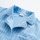 Пижама женская (рубашка, брюки) MINAKU: Light touch, голубая, размер 54 - фото 49527506