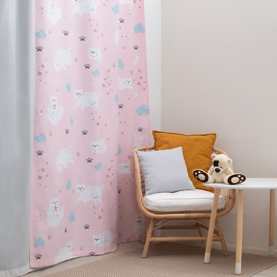Штора портьерная «Этель» Sweet cats, 145×260 см